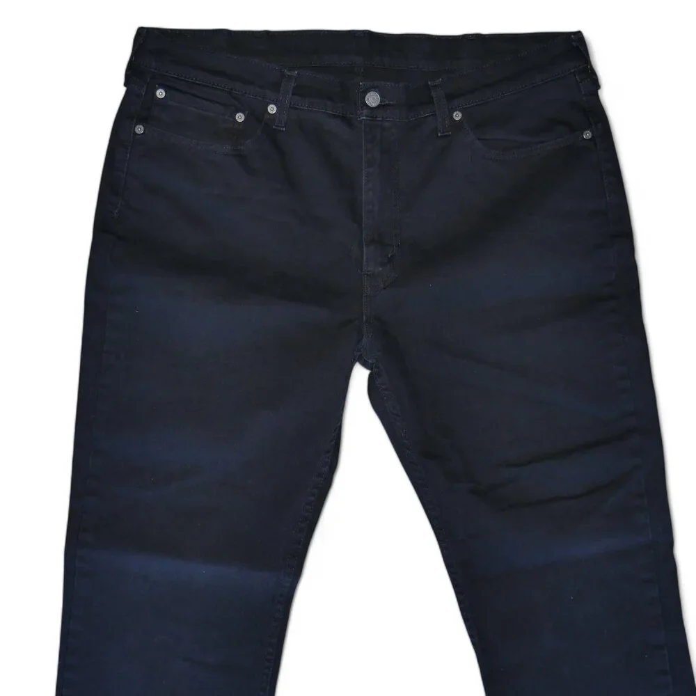 Levis 514 Men's Size 38-40x32 Jeans Straight Leg Regular Fit Stretch Denim Black